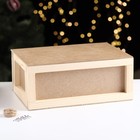 Подарочная коробка "Бандероль" деревянная с гвоздями и веревкой 30×21×12,5 см - фото 24522682