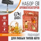 Ароматизаторы в машину новогодние «Большого счастья» на Новый год, шампанское, ваниль, корица (набор 3 шт) - Фото 2