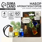 Ароматизаторы в машину «Крепость и выдержка», черный лёд, зимняя свежесть, мандарин, набор 3 шт - Фото 1