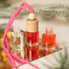 Ароматизаторы в машину новогодние «Радостных моментов», бабл-гам, мороженое, малина, набор 3 шт - Фото 3