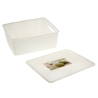 Контейнер для хранения 35х29х13 "Плетенка", цвет белый - Фото 2