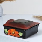 Набор для холодца "Квадро" 3х0,9л, мак на черном - фото 24996208