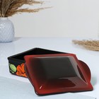 Набор для холодца "Квадро" 3х0,9л, мак на черном - фото 24996209