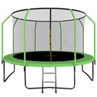 Батут ONLYTOP, d=366 см, высота сетки 173 см, с лестницей, цвет зелёный - Фото 5