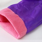 Перчатки хозяйственные резиновые с утеплителем Доляна, размер L, длинные манжеты, 110 гр, цвет красный - Фото 4