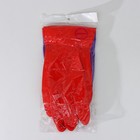 Перчатки хозяйственные резиновые с утеплителем Доляна, размер L, длинные манжеты, 110 гр, цвет красный - фото 8235706