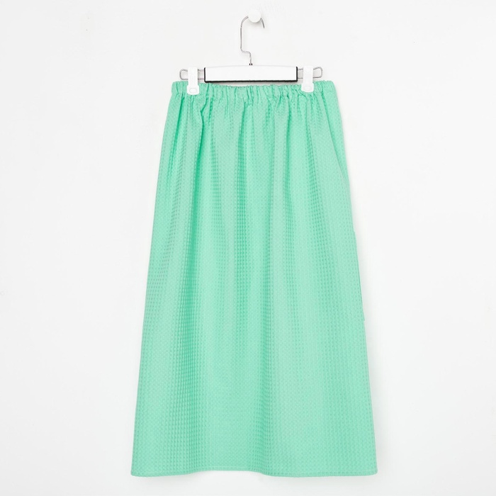 Полотенце банное Этель «Парео» с карманом 80×140 см цв.нежный лайм, 100% хл, вафля 240 г/м² - Фото 1