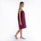 Полотенце банное Этель «Парео» с карманом 80×140 см цв. темная сирень, 100% хл, вафля 240 г/м² - Фото 4