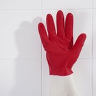 Перчатки хозяйственные резиновые Доляна, размер M, плотные, 50 гр, цвет красный - Фото 5