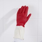 Перчатки хозяйственные резиновые Доляна, размер M, плотные, 50 гр, цвет красный - Фото 7