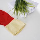 Перчатки хозяйственные резиновые Доляна, размер XL, плотные, 50 гр, цвет красный - Фото 6
