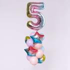Букет из шаров «День рождения – нежность. 5 лет», фольга, латекс, набор 15 шт. - фото 9287189