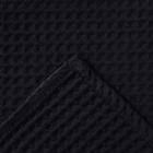 Полотенце вафельное Этель 70х140 см, цвет чёрный, 100% хлопок, 240 г/м2 - Фото 3