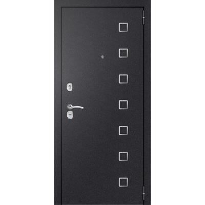 Входная дверь «Хит 6 Nova», 860 × 2050 мм, правая, цвет чёрный шёлк / лиственница белая