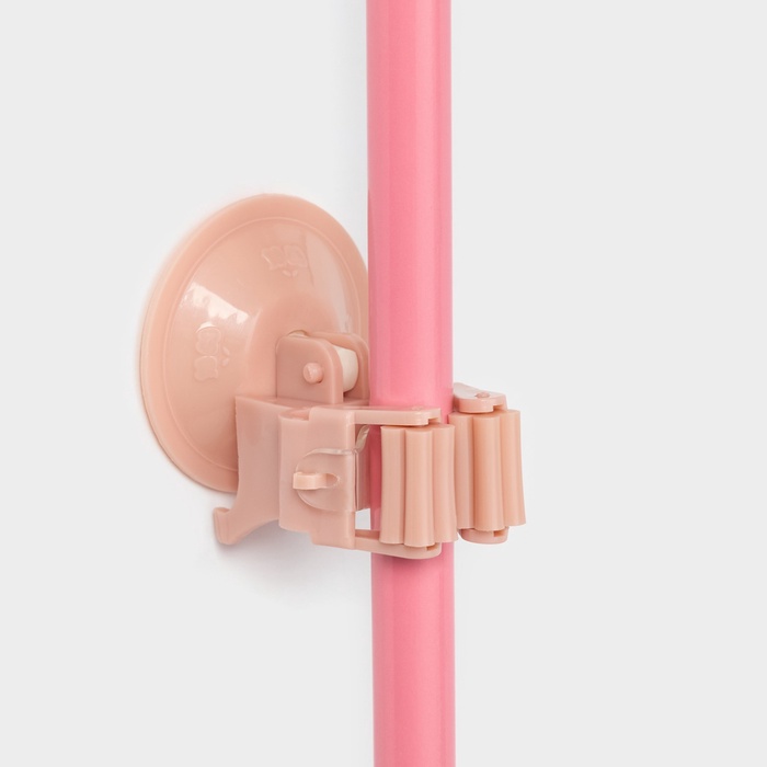 Держатель для уборочного инвентаря на вакуумной присоске, 5.5×5.5×7 см, МИКС - Фото 1