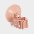 Держатель для уборочного инвентаря на вакуумной присоске, 5.5×5.5×7 см, МИКС - Фото 2