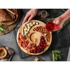 Менажница деревянная круглая Доляна, d=28 см, 5 секций, берёза - Фото 5