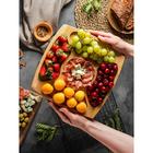 Менажница квадратная Доляна, 28×28×1,8 см, 5 секций, берёза - фото 25393932