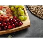 Менажница квадратная Доляна, 28×28×1,8 см, 5 секций, берёза - фото 25393933