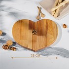 Менажница деревянная Доляна «Сердце», 25×25 см, 3 секции, берёза - Фото 6