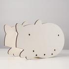 Кашпо деревянное для цветов "Лисичка", белый, 21,1х9,4х13,5 см - фото 53683521