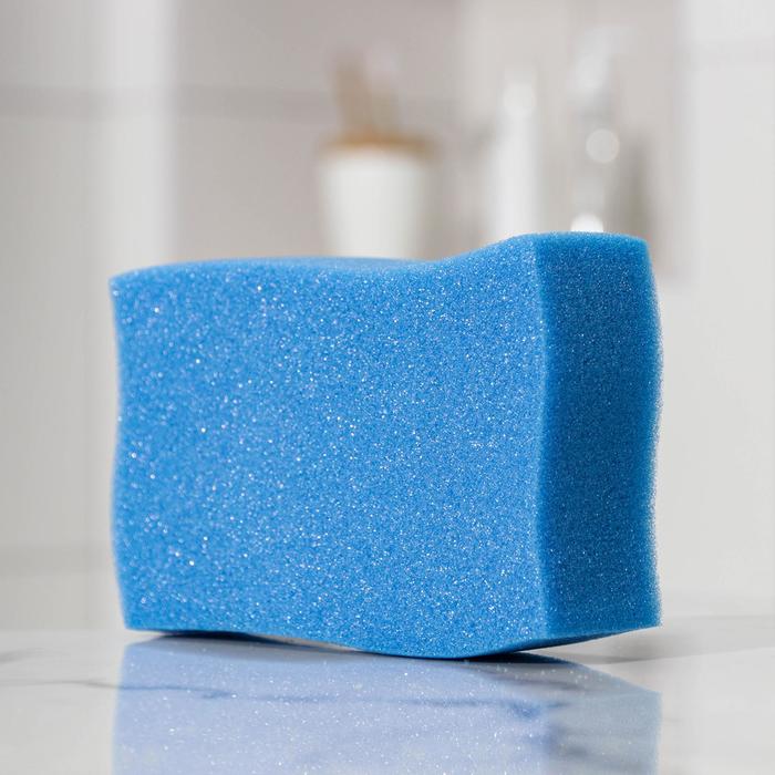 Губка для тела «Волна», 8×14×4 см, МИКС - Фото 1