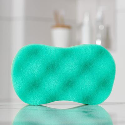 Губка для тела с массажным слоем «Восьмёрка», 14.5×8×4 см, МИКС