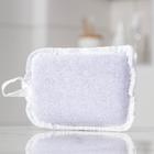 Губка для тела с эффектом пилинга, 10×12×4 см, МИКС - Фото 2