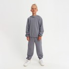 Костюм детский (худи, брюки) MINAKU, серый, рост 122 см - Фото 6