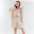 Комплект женский (рубашка, шорты) MINAKU: Casual Collection цвет бежевый, р-р 44 6854757