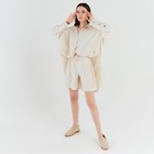 Комплект женский (рубашка, шорты) MINAKU: Casual Collection цвет бежевый, р-р 44 6854757