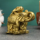Фигура "Слон на деньгах" состаренное золото, 10х8,5х6см - Фото 5