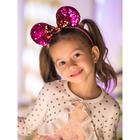 Ободок с паетками Минни Маус, красный - Фото 3