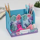 Органайзер с местом под телефон «Вдохновляй», цветы, 17,5 х 12,3 х 12 см  (артикул 7030451)  большой выбор товаров оптом и в розницу по низким ценам с доставкой