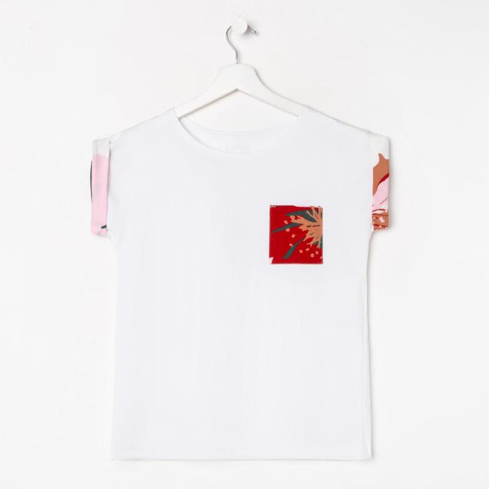 Футболка домашняя с карманом женская KAFTAN «Цветы», размер 44-46