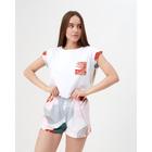 Футболка женская с карманом KAFTAN "Цветы" р. 56-58 - Фото 3