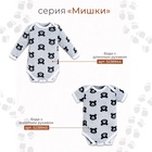 Боди с длинным рукавом Крошка Я «Мишки», рост 62-68 см - фото 39658648