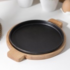 Подставка для сковороды деревянная Adelica, 30×24×1.8 см, внутренний диаметр 22 см, берёза - Фото 7