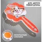 Расчёска для животных «Корги», цвета МИКС 5446431 - фото 9287861