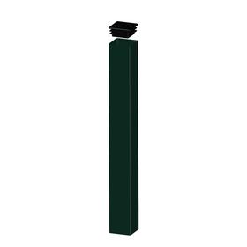 Столб, 60 x 40 мм, толщина 1,2 мм, высота 2,3 м, с заглушкой, зелёный