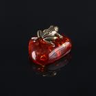Сувенир "Лягушка", латунь, янтарная смола, 0,5х1,3х1,4 см - Фото 3