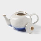 Заварочный чайник Доляна «Космос», 600 мл, фарфор, синий - Фото 2