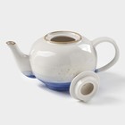 Заварочный чайник Доляна «Космос», 600 мл, фарфор, синий - Фото 3