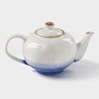 Заварочный чайник Доляна «Космос», 600 мл, фарфор, синий - Фото 4