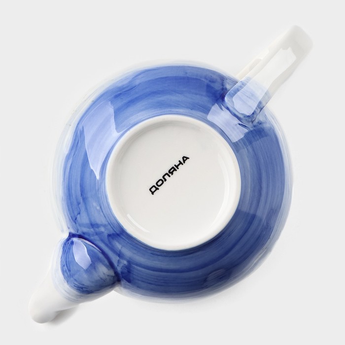 Чайник фарфоровый заварочный Доляна «Космос», 600 мл, цвет синий - фото 1882218122