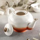 Чайник фарфоровый заварочный Доляна «Космос», 600 мл, цвет оранжевый - Фото 2