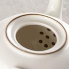 Чайник фарфоровый заварочный Доляна «Космос», 600 мл, цвет оранжевый - Фото 3