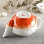 Чайник фарфоровый заварочный Доляна «Космос», 600 мл, цвет оранжевый - Фото 4