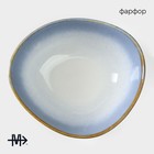 Салатник Magistro «Пэвэти», 400 мл, d=15.3 см, фарфор, белый, голубой - Фото 2
