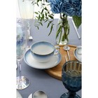 Чайная пара фарфоровая Magistro «Пэвэти», 2 предмета: чашка 220 мл, блюдце d=16,5 см, цвет голубой - Фото 5